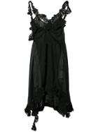 Sacai Asymmetric Slip Dress - Black