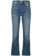 Mother Tripper Cropped Jeans - Blue