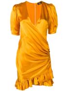 De La Vali Wrap Mini Dress - Orange