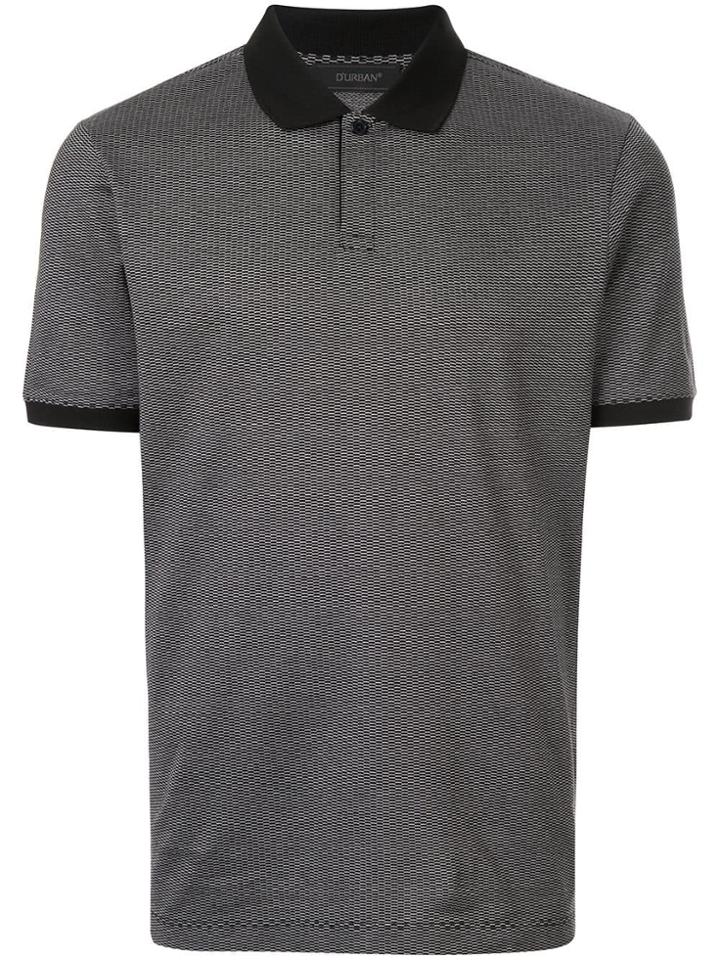 D'urban Abstract Pattern Polo Shirt - Black