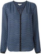 Michael Michael Kors Dot Print Buttoned Blouse, Women's, Size: Medium, Black, Silk