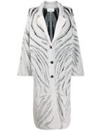 3.1 Phillip Lim Zebra Fringe Coat - White