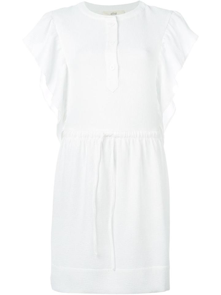 Vanessa Bruno Athe Flutter Sleeve Drawstring Dress