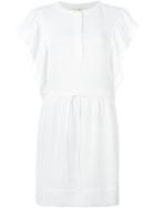 Vanessa Bruno Athe Flutter Sleeve Drawstring Dress