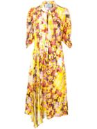 Prada Floral Silk Dress - Yellow