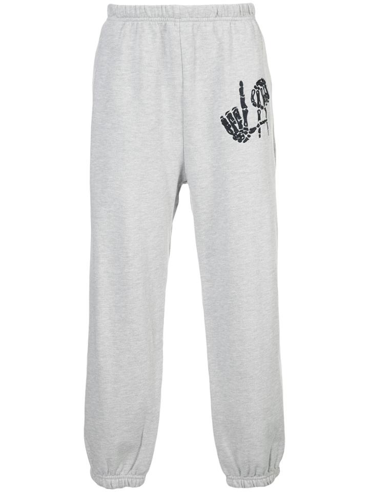 Adaptation Skeleton Print Track Pants - Grey