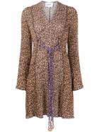 Nanushka Rope Belted Patchwork Mini Dress - Neutrals