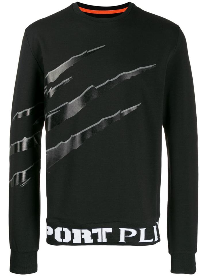 Plein Sport Scratch Print Sweatshirt - Black