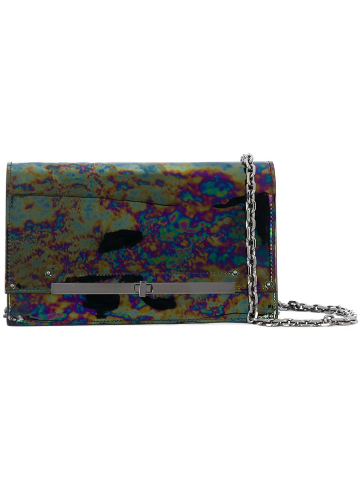 Casadei Oil Effect Crossbody Bag - Black