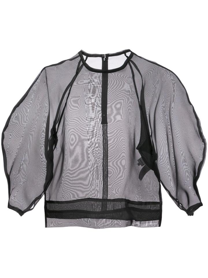 Enföld Organza Raglan Top - Black