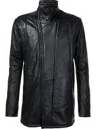 Julius Zip Up Leather Jacket - Black