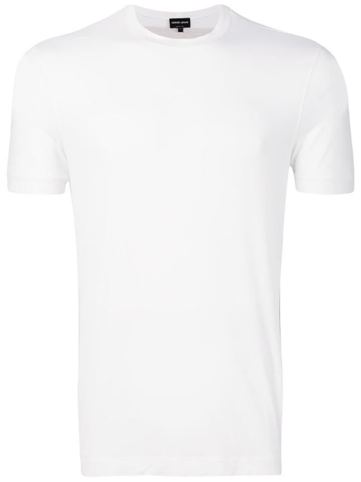 Giorgio Armani - Classic T-shirt - Men - Spandex/elastane/viscose - 50, White, Spandex/elastane/viscose