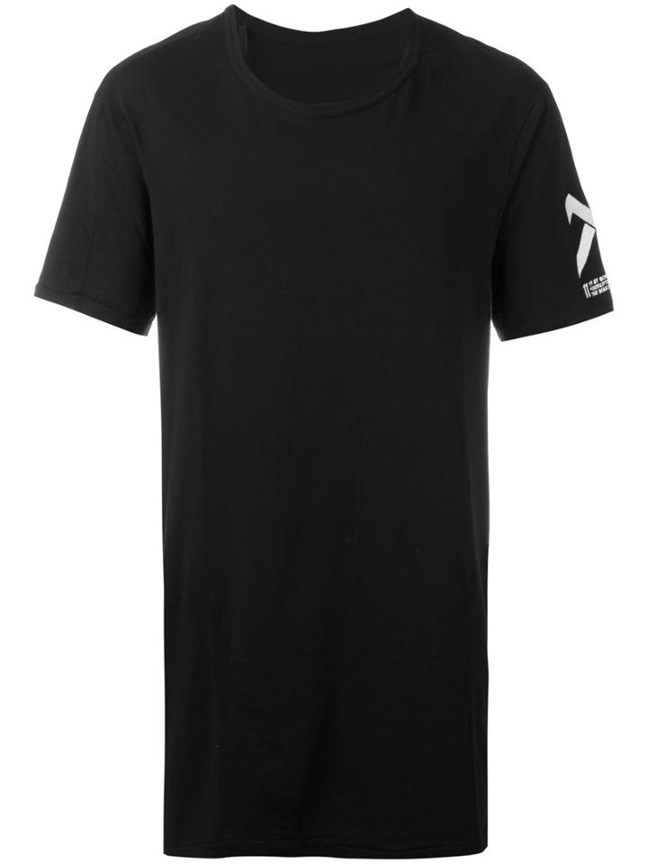 11 By Boris Bidjan Saberi Cross T-shirt, Men's, Size: Xs, Black, Cotton