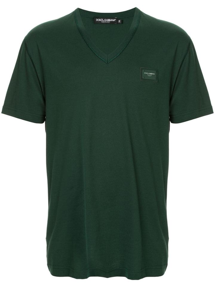 Dolce & Gabbana V-neck T-shirt - Green