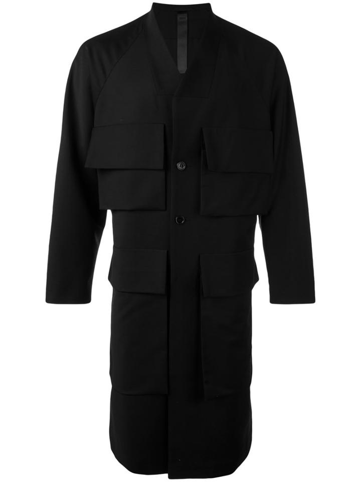Odeur - 'pocket' Oversized Longline Blazer - Unisex - Spandex/elastane/wool - M, Black, Spandex/elastane/wool