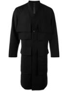 Odeur - 'pocket' Oversized Longline Blazer - Unisex - Spandex/elastane/wool - M, Black, Spandex/elastane/wool
