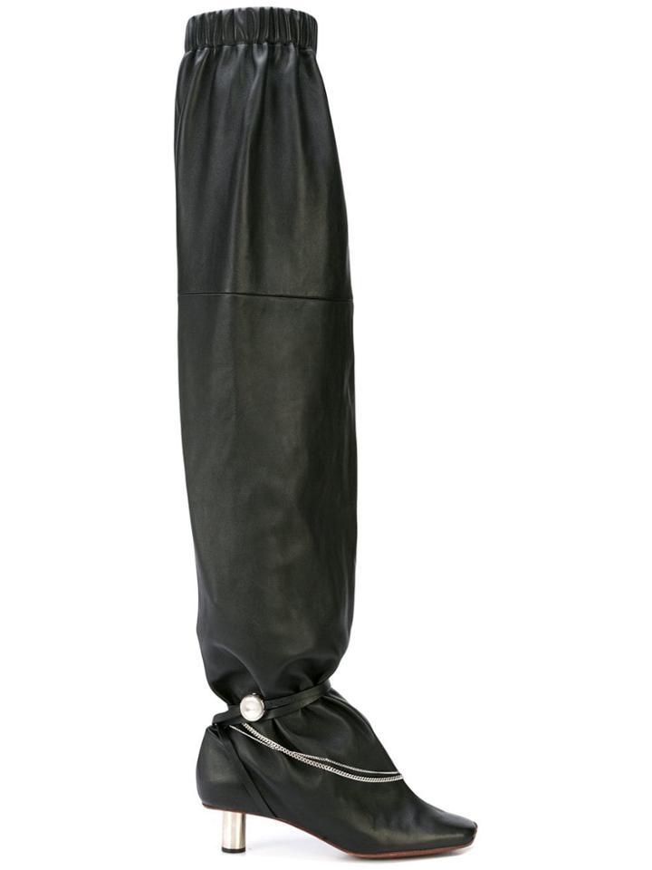 Proenza Schouler Over The Knee Slouch Boots - Black