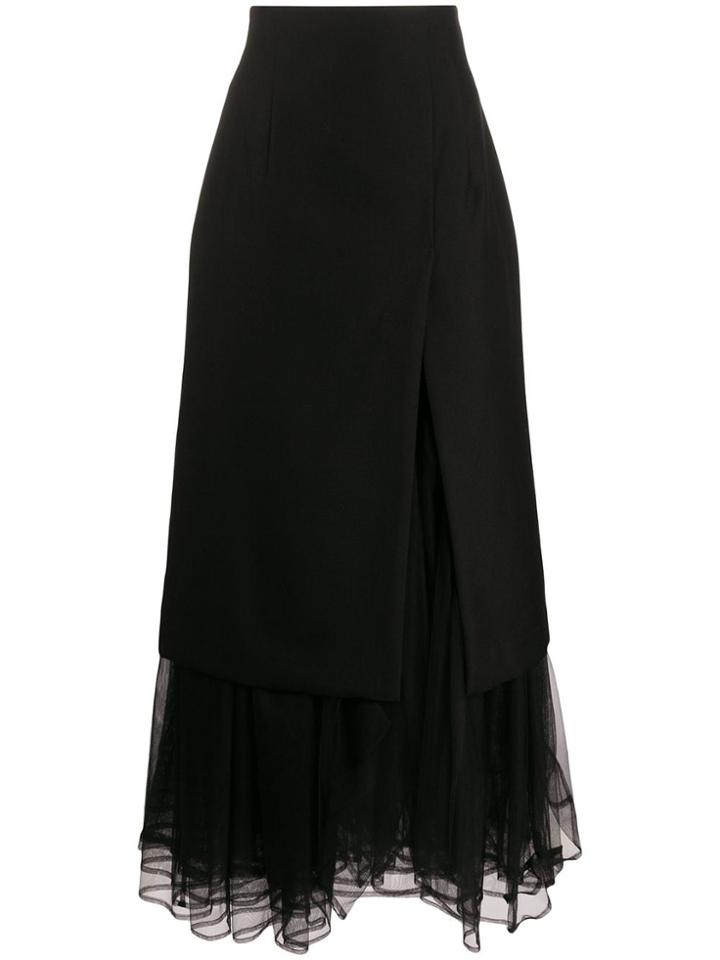 Comme Des Garçons Noir Kei Ninomiya High-waisted Layered Skirt - Black