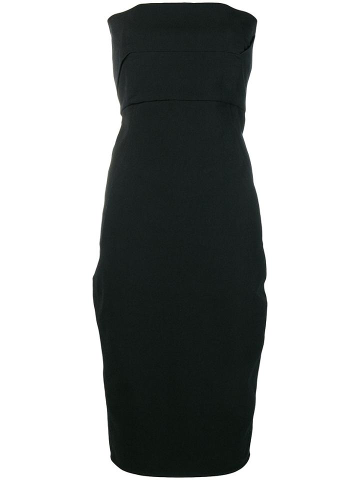 Rick Owens Strapless Derss - Black
