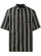 Ziggy Chen Striped Shirt - Black