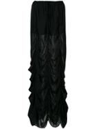Vera Wang Long Draped Skirt - Black