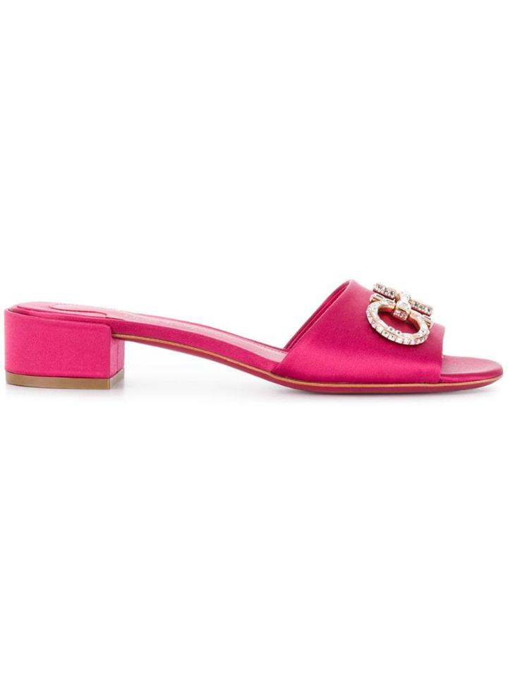 Salvatore Ferragamo Lampio Slider Sandals - Pink