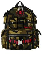 Philipp Plein Camouflage Backpack - Green