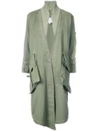 Greg Lauren Distressed Detail Coat - Green