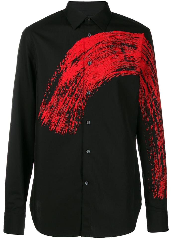 Alexander Mcqueen Splash Print Shirt - Black