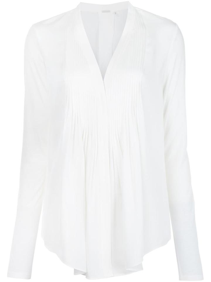 Elie Tahari Judith Blouse, Women's, Size: M, White, Silk