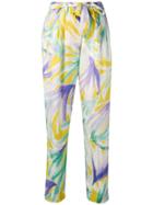 Forte Forte Tropical Print Cropped Trousers - White
