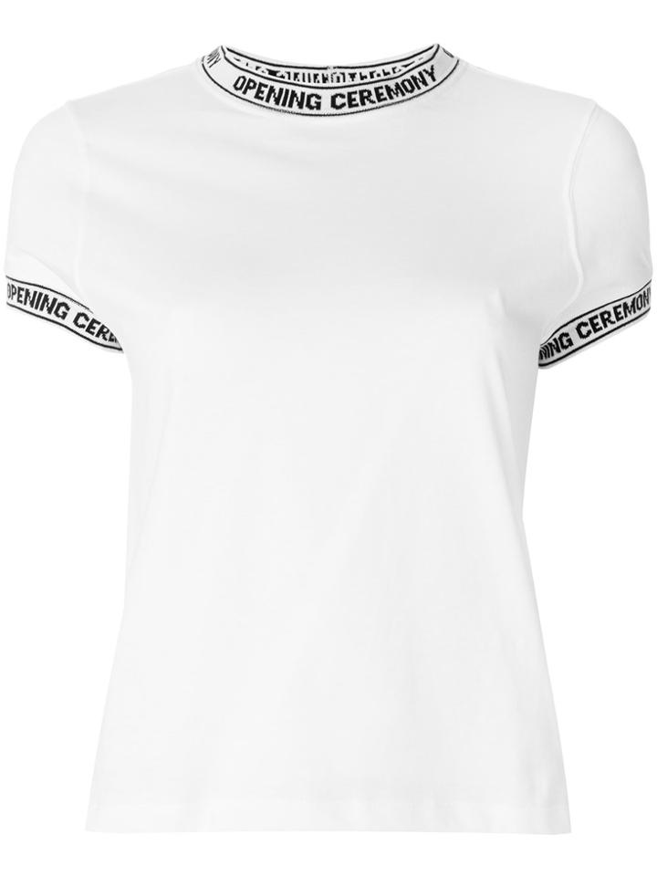 Opening Ceremony Web Embellished T-shirt - White
