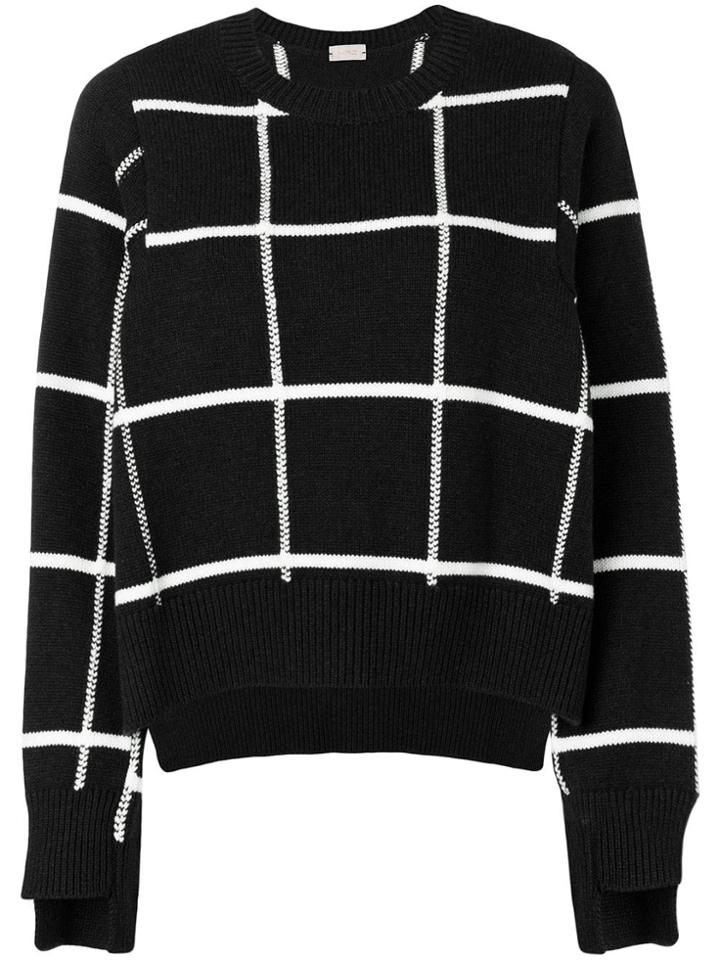 Mrz Grid Patterned Sweater - Black