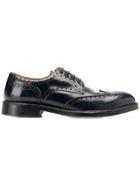 Green George Leather Lace-up Shoes - Blue
