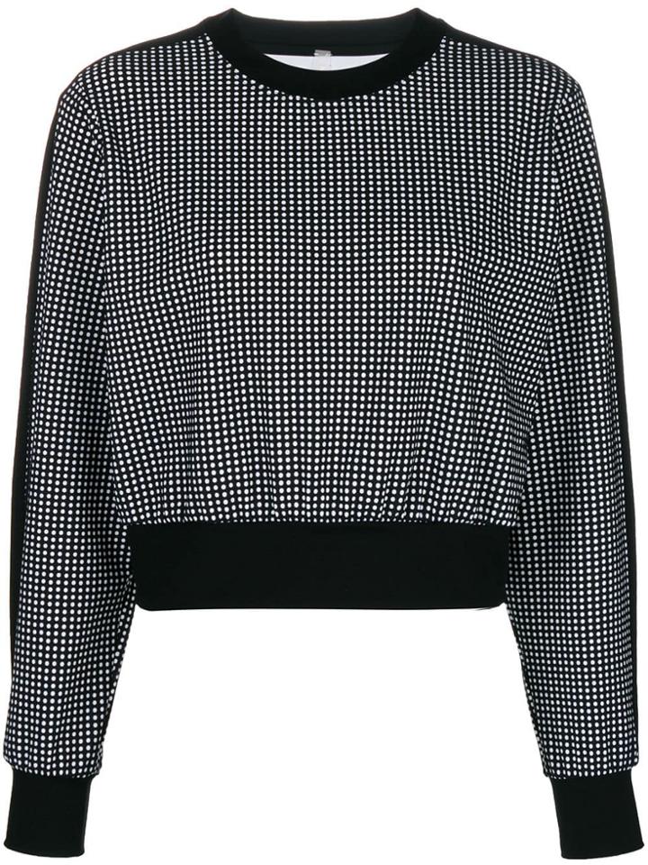No Ka' Oi Polka Dot Cropped Sweatshirt - Black