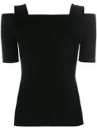 Zanone Off-shoulder Knitted Top - Black