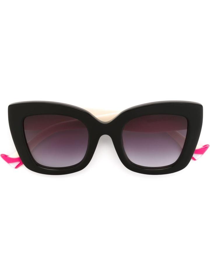 House Of Holland 'edith' Sunglasses, Women's, Black, Other Fibres