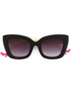 House Of Holland 'edith' Sunglasses, Women's, Black, Other Fibres