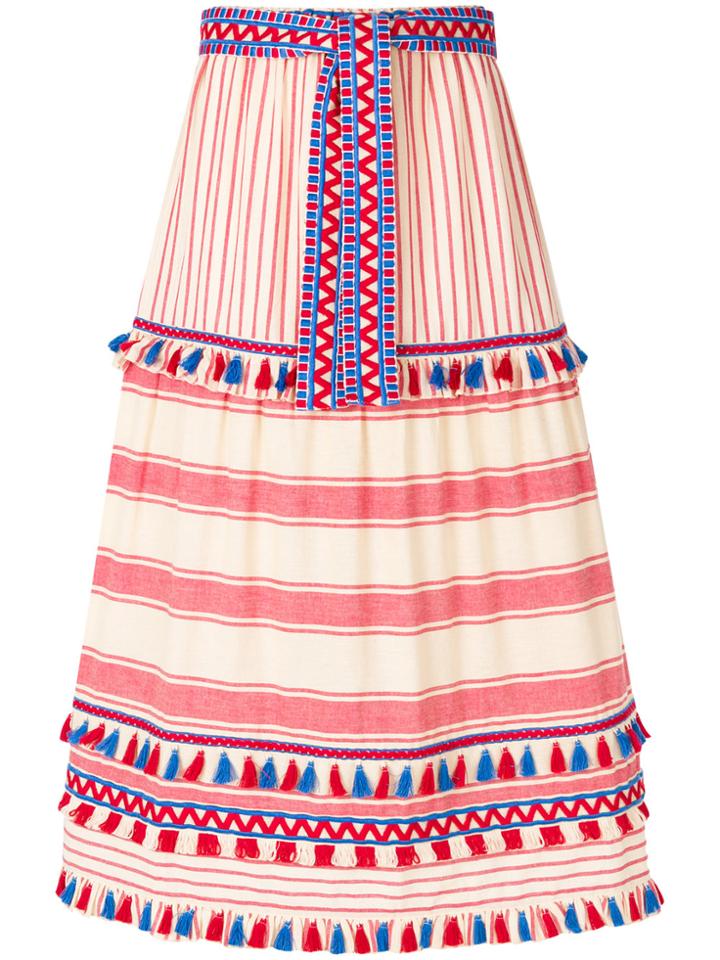Dodo Bar Or Striped Skirt - Red