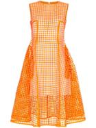 Paskal Midi Squared Dress - Yellow & Orange