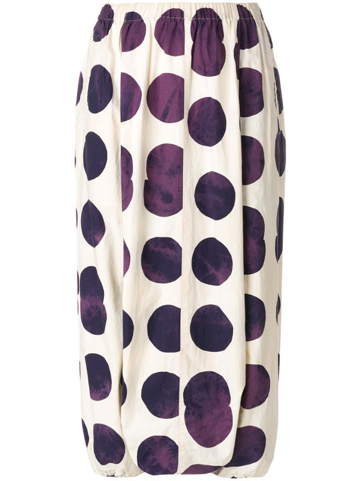 Comme Des Garçons Vintage Polka Dot Drop-crotch Harem Trousers - Nude