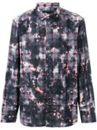John Varvatos Printed Plaid Shirt - Blue