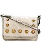Tomas Maier - Studded Crossbody Bag - Women - Leather/metal (other)/amber - One Size, Women's, Grey, Leather/metal (other)/amber