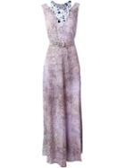 Kenzo Sand Evening Dress, Women's, Size: 38, Pink/purple, Silk