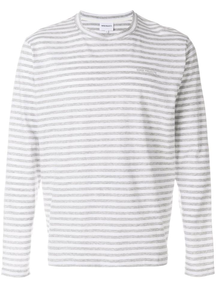 Norse Projects Striped Longlseeved T-shirt - White
