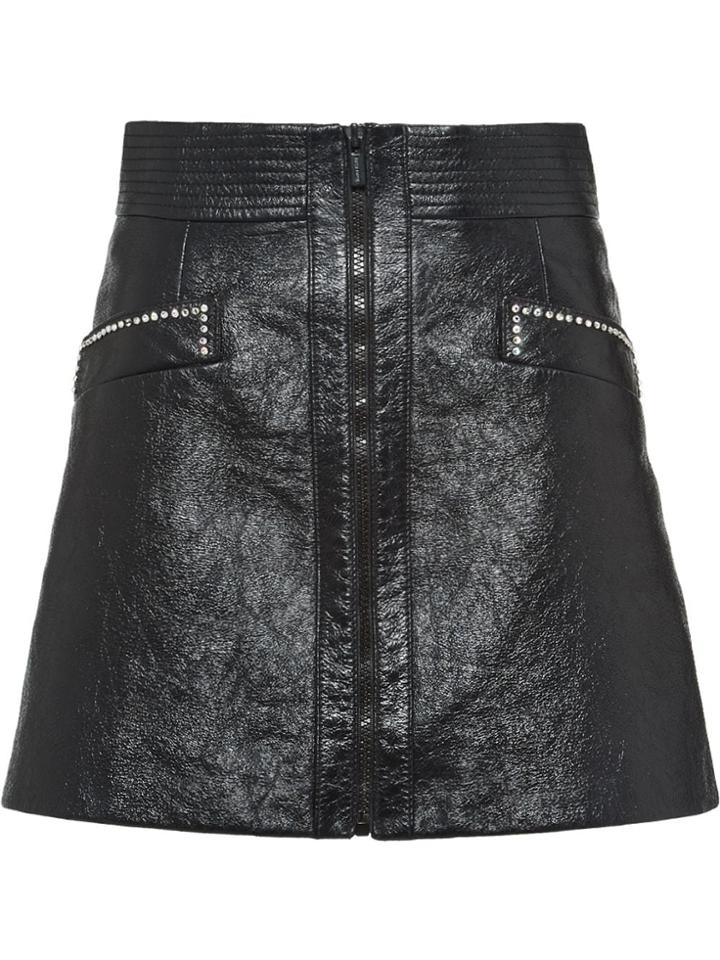 Miu Miu Shiny A-line Skirt - Black