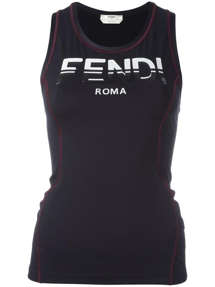 Fendi Fendi Roma Tank Top, Women's, Size: 40, Black, Polyamide/spandex/elastane