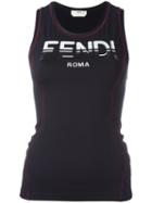 Fendi Fendi Roma Tank Top, Women's, Size: 40, Black, Polyamide/spandex/elastane