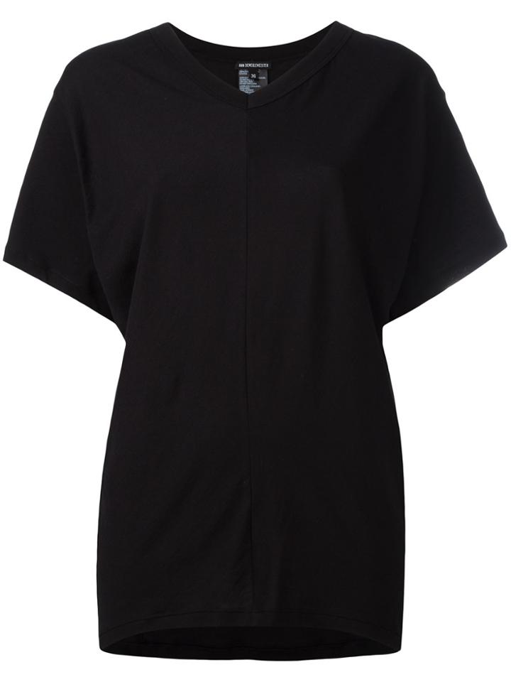 Ann Demeulemeester Open Back T-shirt - Black