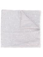 Fabiana Filippi - Silver Dot Scarf - Women - Cotton/modal/cashmere - One Size, Grey, Cotton/modal/cashmere